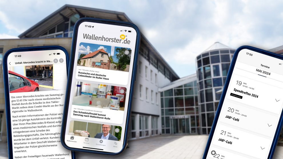 Alles im Blick: Die Onlinezeitung für Wallenhorst im Web, als App und social media. Fotomontage: Wallenhorster.de