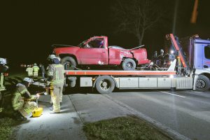 Am Donnerstagabend, 23. Januar, ereignete sich gegen 20.30 Uhr ein schwerer Verkehrsunfall auf der Ruller Straße bei Wallenhorst. Foto: Marc Dallmöller / md-foto.com