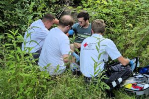 Das DRK Wallenhorst sucht ehrenamtliche Darsteller für die Notfalldarstellung. Foto: Marc Dallmöller/DRK Wallenhorst