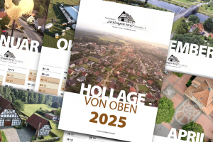 Der "Heimathaus-Kalender" mit Hollager Motiven aus ungewöhnlichen Blickwinkeln. Foto: Volker Holtmeyer