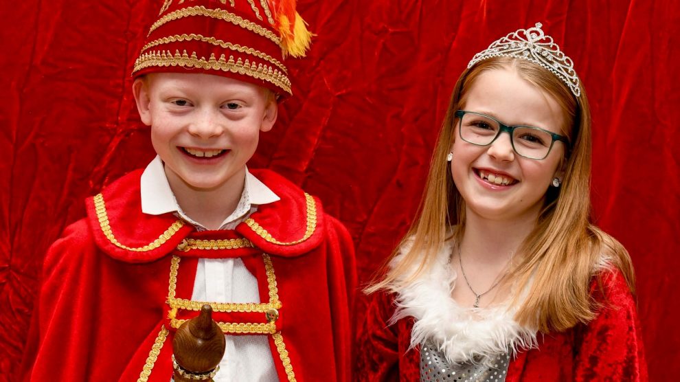 Kinderprinzenpaar 2025: Prinz Leo I. und Prinzessin Janna Luisa I. (Leo Schohaus und Janna Luisa Kühl). Foto: Kurt Flegel