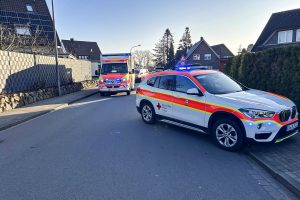 Verkehrsunfall auf der Hans-Böckler-Straße in Wallenhorst am Donnerstagmorgen. Foto: K. S. / md-foto.com